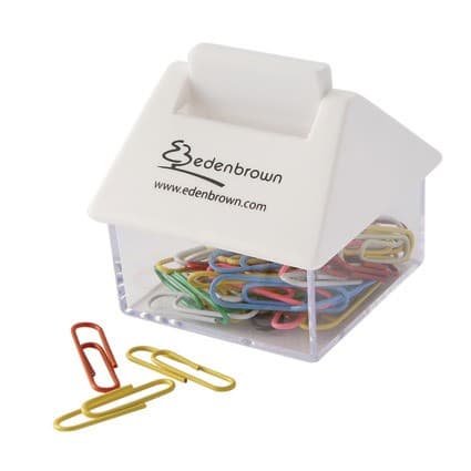 Custom Printed House Paperclip Dispenser