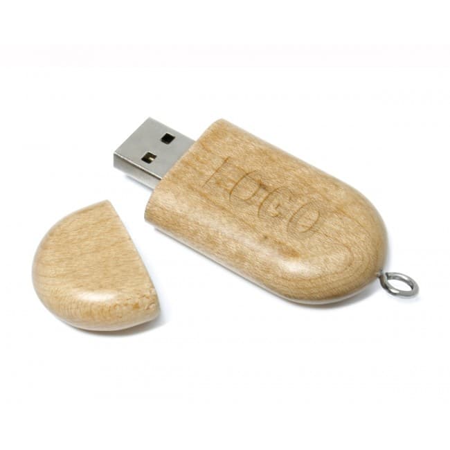 Custom Printed Wood 2 USB FlashDrive