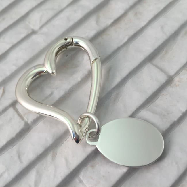 Custom Printed Beating Heart Keyring