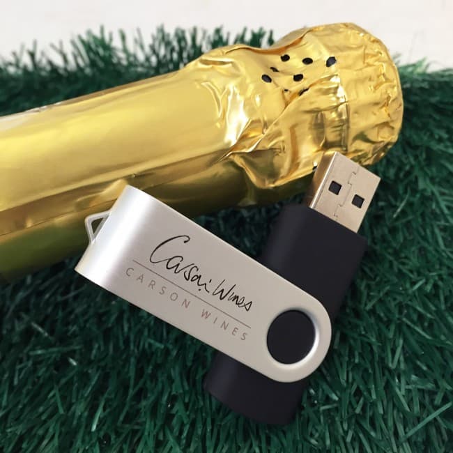 Custom Printed Twsiter USB Flash Drive - 4GB