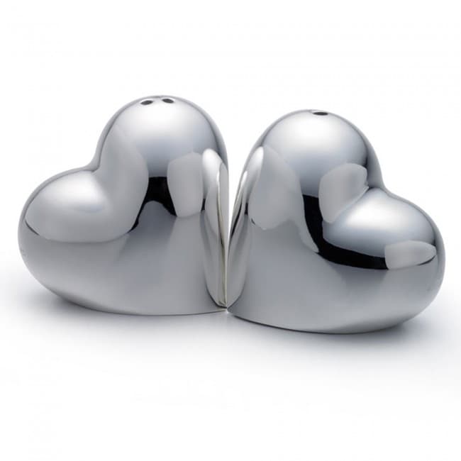 Custom Printed heart salt and pepper shakers