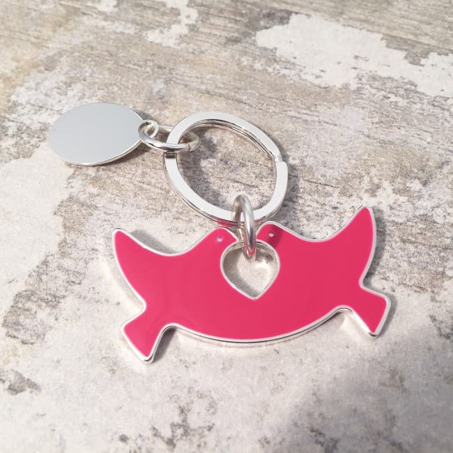 Custom Printed Doves Keyring