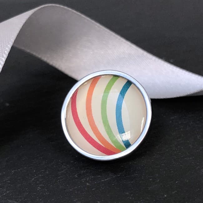 Custom Printed Full colour printed lapel pins - circle