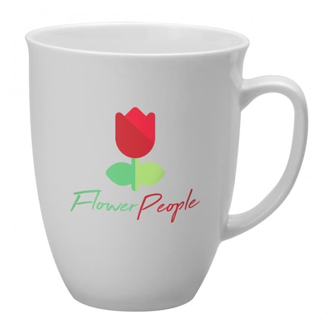 Custom Printed Tulip Bone China Mug - Image 1