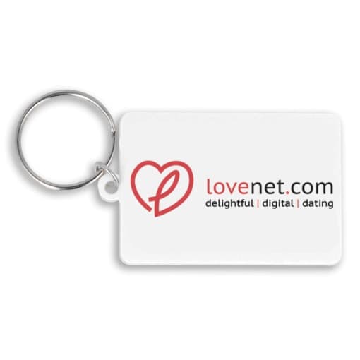 Custom Printed 55mm Rectangular Keyring