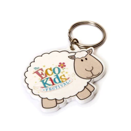 Custom Printed Sheep Shaped  Keyring