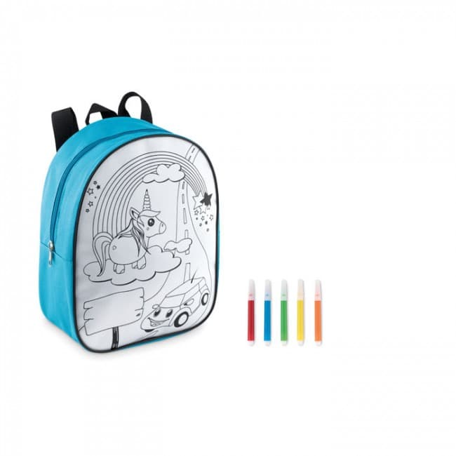 Custom Printed Backpack With 5 Markers - Image 1