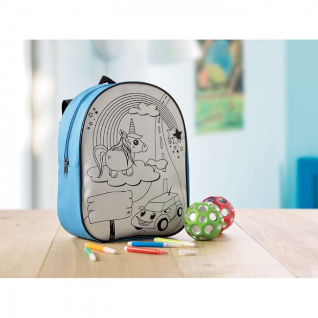 Custom Printed Backpack With 5 Markers - Image 2