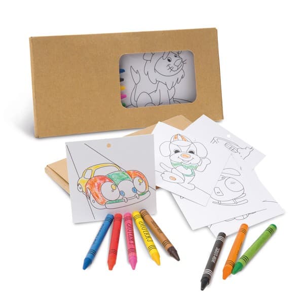 Custom Printed Colouring Set In Kraft Paper Box