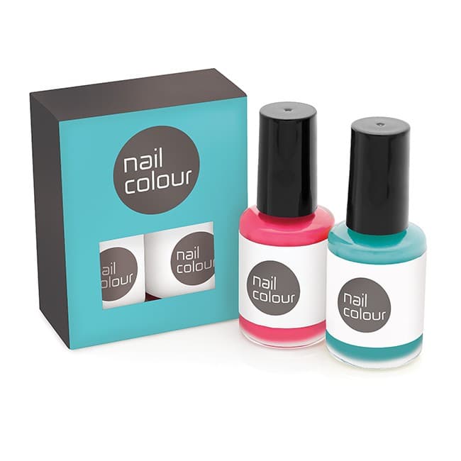 Custom Printed 2pc Nail Polish Set in a Printed Box