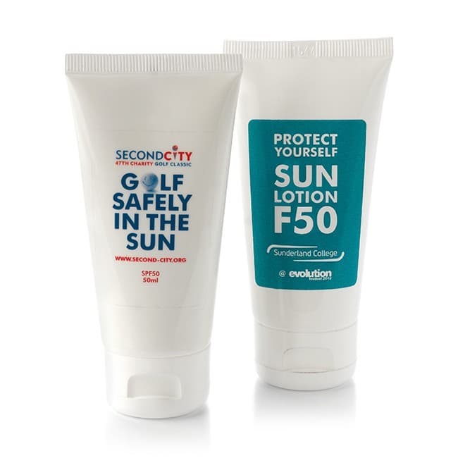 Custom Printed SPF50 Sun Lotion in a Tube 50ml