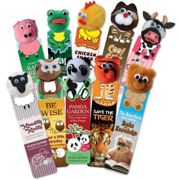 Custom Printed Animal Logobug Bookmarks