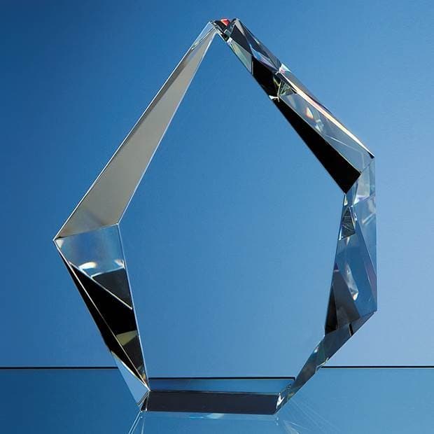 Custom Printed 17cm Optical Crystal Facet Iceberg Award