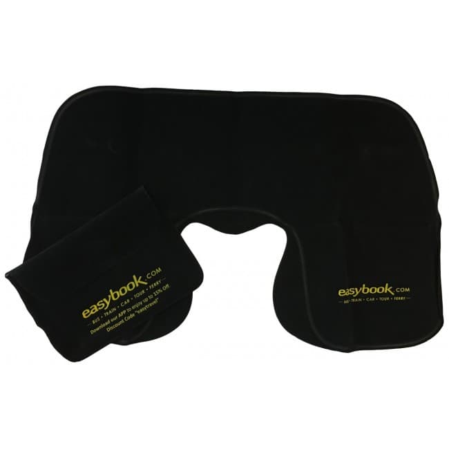 Custom Printed Travel Pillow with Pouch - Inflatable