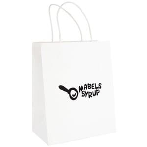 Custom Printed Brunswick White Medium Paper Bag