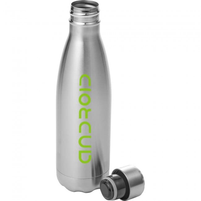 Custom Printed Silver Metal Sports Bottle