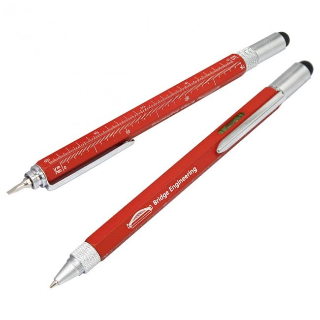 Custom Printed Red Multi Function Ballpen