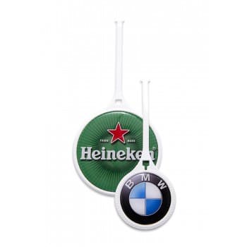 60 Mm White Plastic Flexi Golf Bag Tag