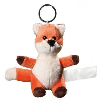 Plush fox with keychain