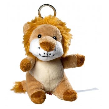 plush lion with keychain