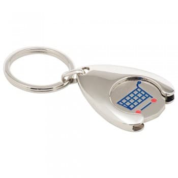 Stamped Iron Wishbone Trolley Coin Keyring