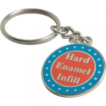 Stamped Copper Hard Enamel Bespoke Keyring 50mm