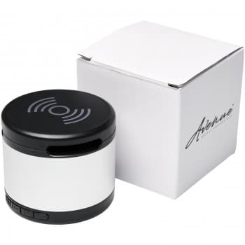 Jones metal Bluetooth® speaker with wireless charging pad