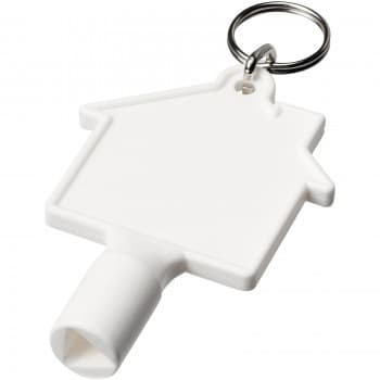 Maximilian house-shaped meterbox key with keychain