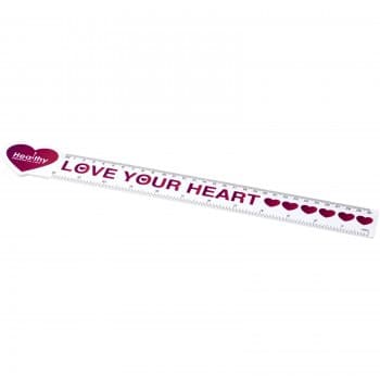 Loki 30 cm heart-shaped plastic ruler