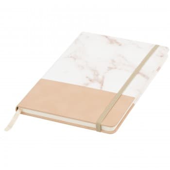 Two-tone A5 marble look notebook