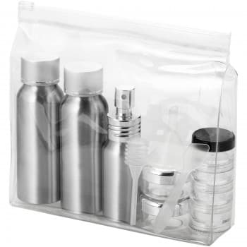 Frankfurt airline approved alu travel bottle set