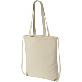 Eliza cotton drawstring backpack