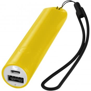 Bam 2200 mAh power bank with lanyard and LED light