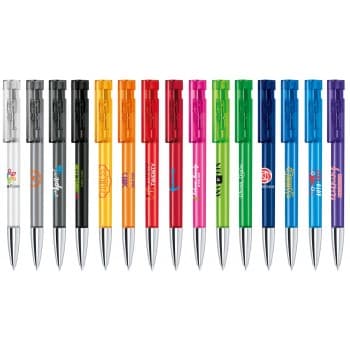 senator Liberty Clear plastic ball pen with metallised tip