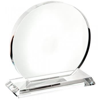 Medium Optical Round Crystal Trophy