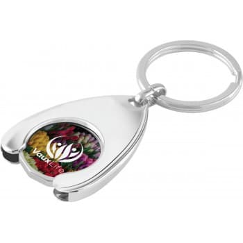 Wishbone Shaped Trolley Coin Keyring