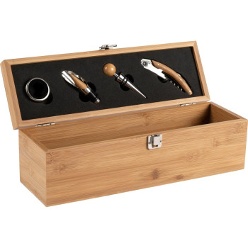 Bamboo wine gift set 4pc