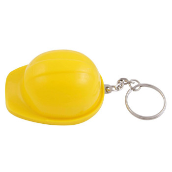 Hard hat bottle opener keyring