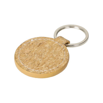 Round Cork Keyring