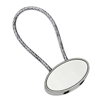 Oval Cable Metal Keyring