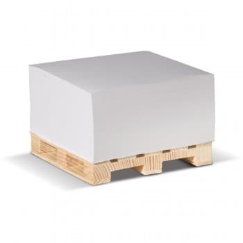 Cube pad white + wooden pallet