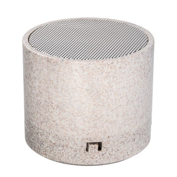 Beige Straw Wireless Speaker