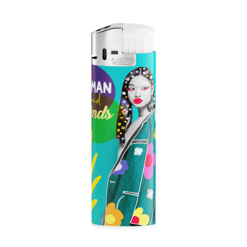 BIC J38 Chrome Hood Lighter Screen Printing