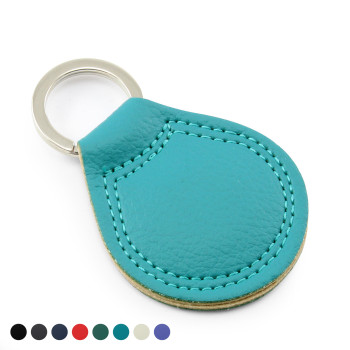 Recycled ELeather Teardrop Key Fob