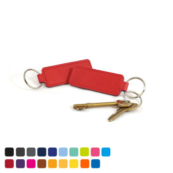 Economy Rectangular Key Fob In Soft Touch Vegan Torino PU