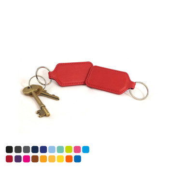 Rectangular Key Fob In Soft Touch Vegan Torino PU