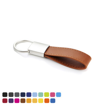 Deluxe Mini Loop Key Fob With a Twist Action Ring In Soft Touch Vegan Torino PU