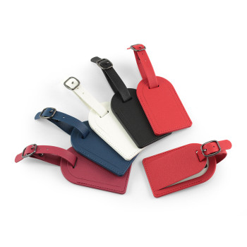 Small Luggage Tag With Security Flap In Recycled Como