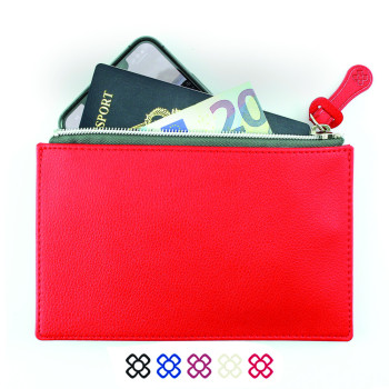 Small Zipped Pouch In Recycled Como