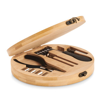 15 Piece Tool Set With Bamboo Case